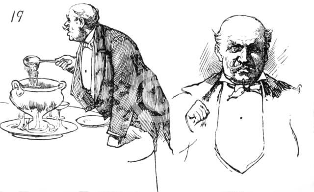 An English Christmas in Paris, drawn by A. Forestier, 1883.  Creator: Unknown.