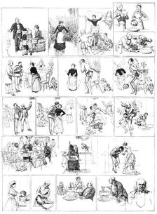 An English Christmas in Paris, drawn by A. Forestier, 1883. Creator: Unknown