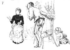 An English Christmas in Paris, drawn by A. Forestier, 1883. Creator: Unknown