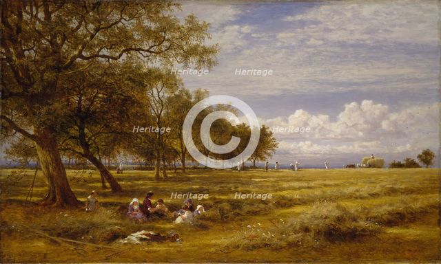 An English Hayfield, 1878. Creator: Benjamin Williams Leader.