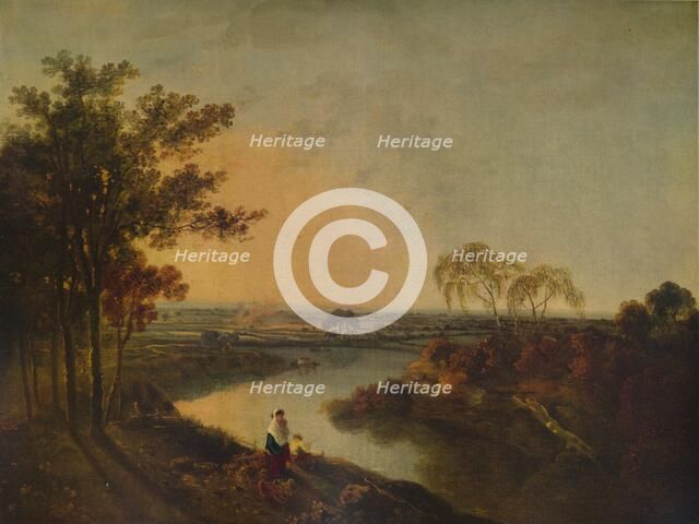 'An English River at Sunset, in the distance the Welsh hills', c1760, (1938). Artist: Richard Wilson.