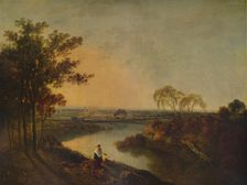 An English River at Sunset, in the distance the Welsh hills c1760, (1938). Artist: Richard Wilson