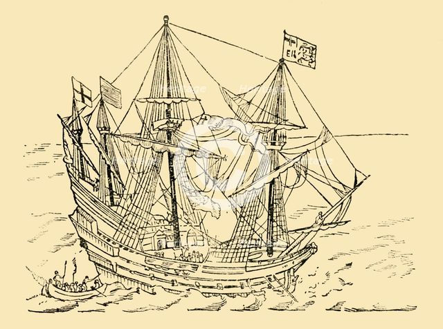 'An English Ship in the Armada Fight', c1930. Creator: Unknown.