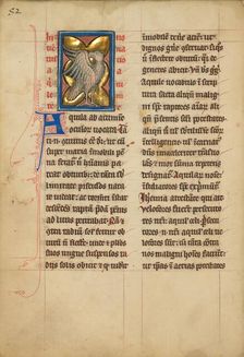 An Eagle; De Natura Avium; De Pastoribus et Ovibus, 1277 or after. Creator: Unknown