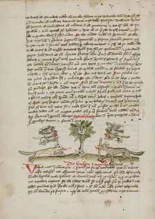 An Eagle Flying to its Nest with a Young Fox in its Beak; Fables, third quarter of 15th century. Creator: Unknown