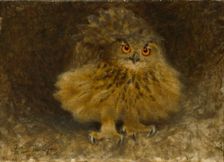 An Eagle Owl, 1905. Creator: Bruno Liljefors