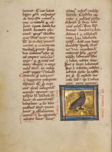 An Eagle Owl; Bestiary, about 1270. Creator: Unknown