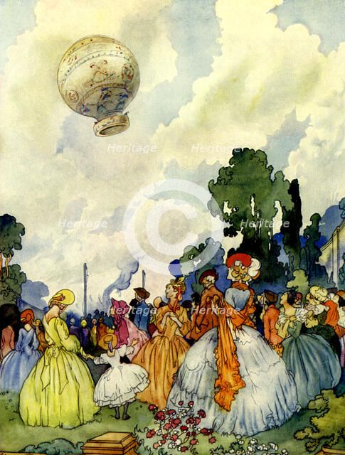 An early attempt at conquering the air, 18th century, (late 19th century). Artist: Unknown