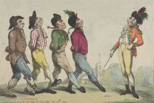 An Early Lesson of Marching, December 24, 1794., December 24, 1794. Creator: Thomas Rowlandson