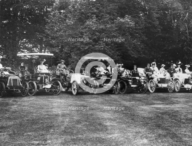 An early motor meet, (c1900s?). Artist: Unknown