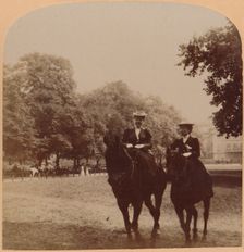 An Early Morning Ride, Rotten Row, Hyde Park, London, England 1896. Creator: Underwood & Underwood