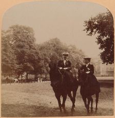 An Early Morning Ride, Rotten Row, Hyde Park, London, England 1896. Creator: Underwood & Underwood