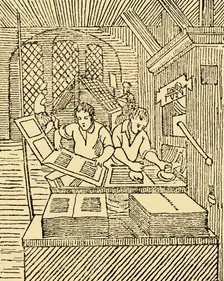 An Early Printer's Office c1930. Creator: Unknown