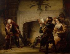 An Early Reading of Shakespeare, 1838. Creator: Solomon Alexander Hart