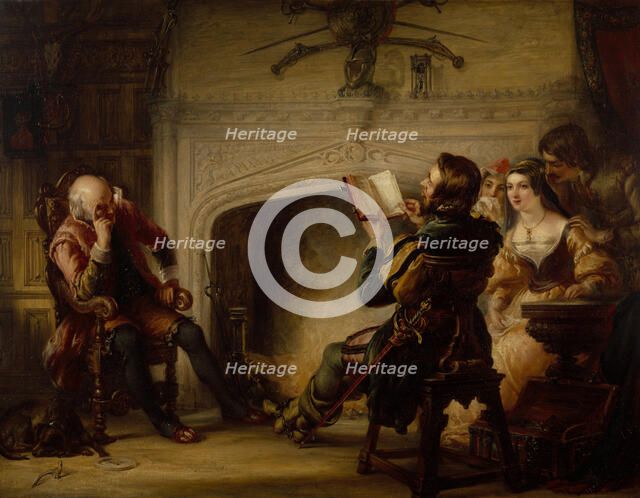 An Early Reading of Shakespeare, 1838. Creator: Solomon Alexander Hart.