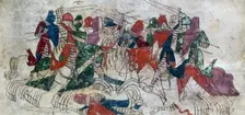 An early tournament, c1275-1325. Creator: Unknown