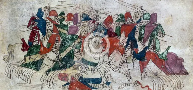 An early tournament, c1275-1325.  Creator: Unknown.