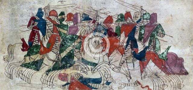 An early tournament, c1275-1325.  Creator: Unknown.