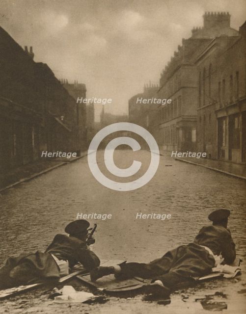 'An East End Episode: Scots Guards on Action at Sydney Street in 1911', (c1935).  Creator: Unknown.