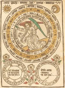 An Easter Calendar Beginning with the Year 1466, 1466. Creator: Unknown