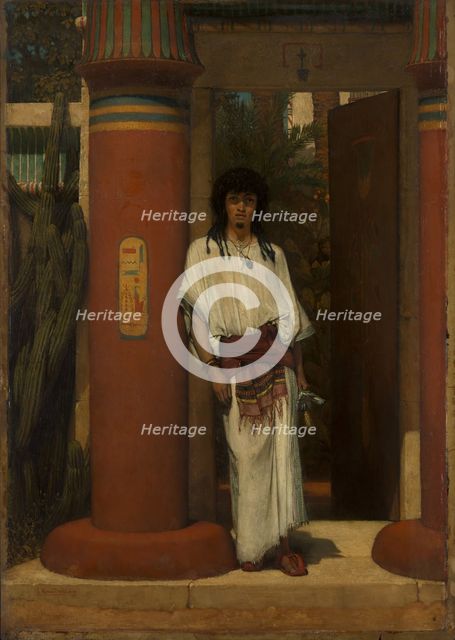 An Egyptian in a Doorway, 1865. Creator: Sir Lawrence Alma-Tadema.