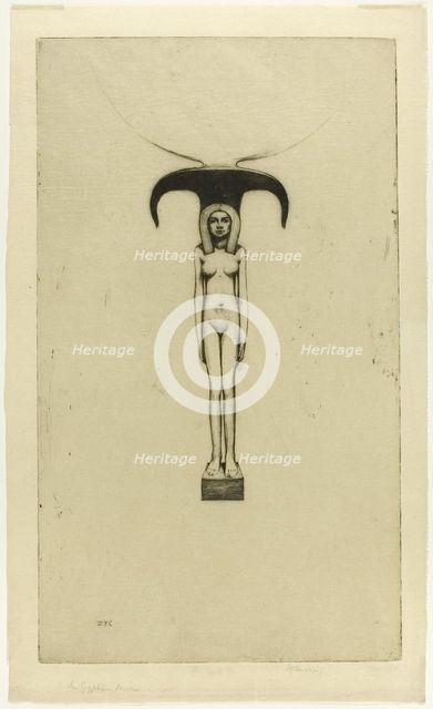 An Egyptian Mirror, 1909. Creator: David Young Cameron.