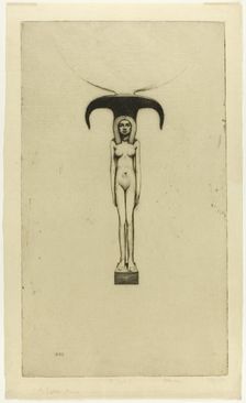 An Egyptian Mirror, 1909. Creator: David Young Cameron
