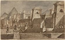 An Egyptian Stage Design, c. 1815. Creator: Pietro Gonzaga