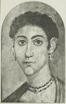 An Egyptian portrait on display at the Egyptian Hall, Piccadilly, 1888. Creator: Unknown