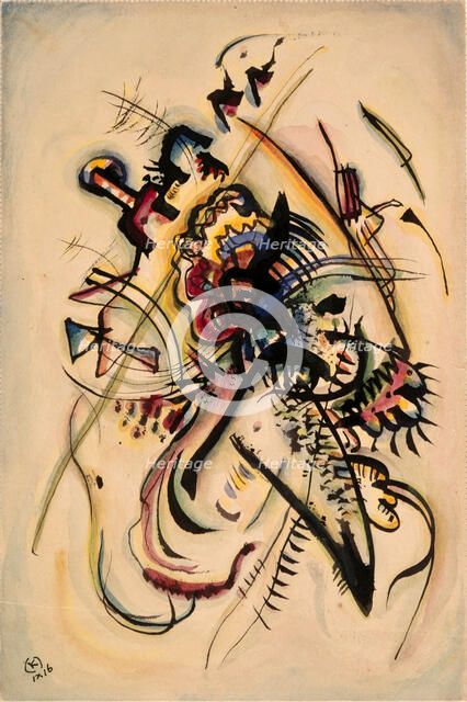 An eine Stimme (With One Voice) , 1916. Creator: Kandinsky, Wassily Vasilyevich (1866-1944).