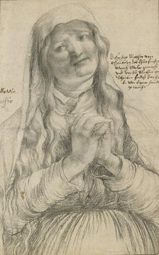 An elderly Woman with clasped Hands, early 16th century. Artist: Matthias Gruenewald