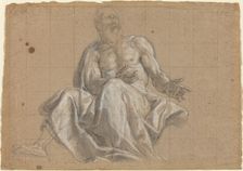 An Elderly Man in Classical Drapery, 18th century. Creator: Unknown
