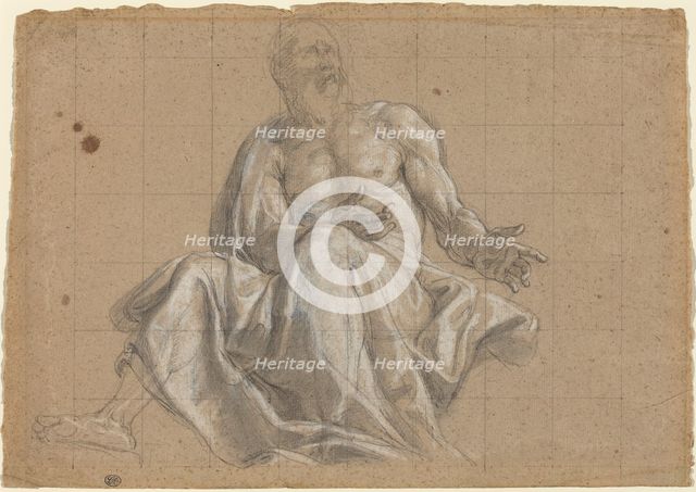 An Elderly Man in Classical Drapery, 18th century. Creator: Unknown.