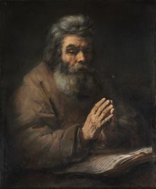 An Elderly Man in Prayer, 1660s or later. Creator: Rembrandt van Rijn (Dutch, 1606-1669), follower of