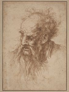 An Elderly Man with a Flowing Beard. Creator: Unknown