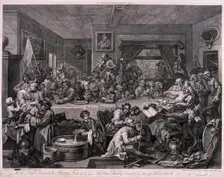 An election entertainment plate I of The Election, 1755. Artist: William Hogarth