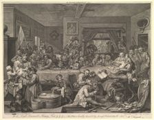 An Election Entertainment, Plate I: Four Prints of an Election, February 1755. Creator: William Hogarth