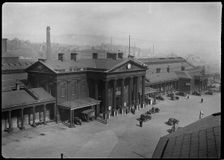 An elevated view from the south-east, looking down towards the front elevation..., 1942. Creator: George Bernard Wood