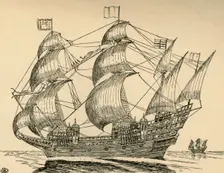 An Elizabethan Galleon (1931). Artist: Charles Henry Bourne Quennell
