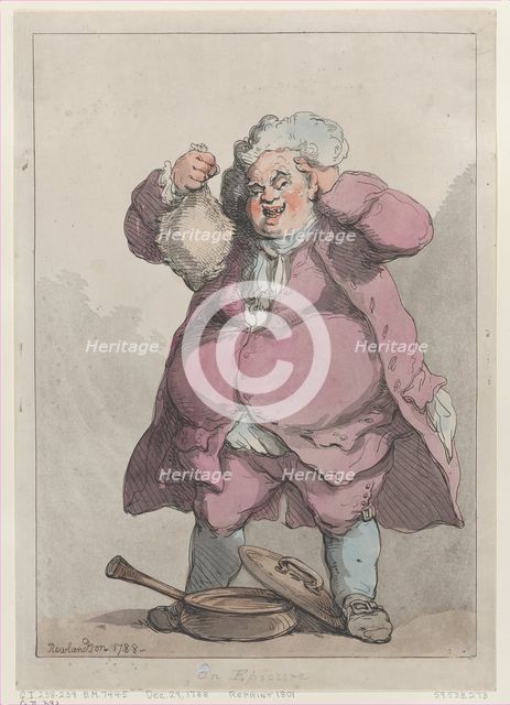 An Epicure, [December 29, 1788], reissued 1801., [December 29, 1788], reissued 1801. Creator: Thomas Rowlandson.