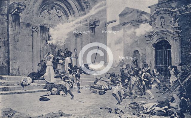 'An Episode of the Siege of Saragossa', c1808-1809, (1896). Artist: Unknown.