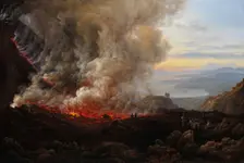 An Eruption of Vesuvius, 1824. Creator: Johan Christian Dahl