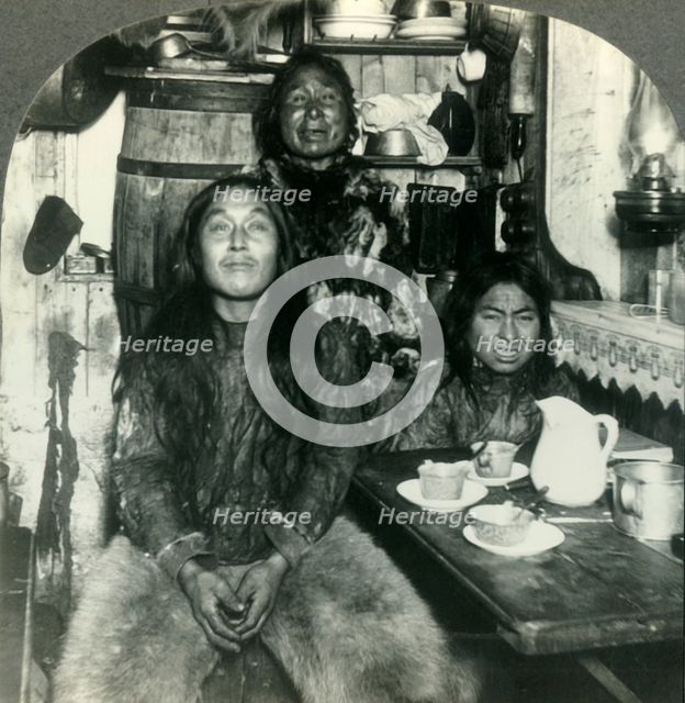 'An Eskimo Family at Fort Magnesia, Cape Sabine, Ellsmere Land', c1930s. Creator: Unknown.