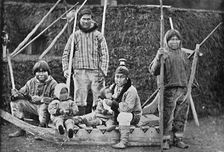 An Eskimo sledging party, 1912. Artist: Pierre Petit