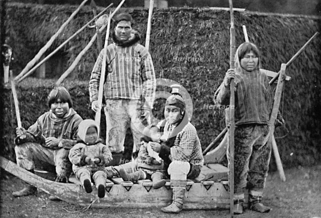 An Eskimo sledging party, 1912. Artist: Pierre Petit.