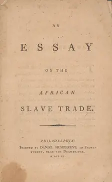 An essay on the African slave trade, 1790. Creator: Unknown