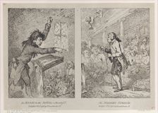 An Essay on the Sublime & Beautiful; The Maiden Speech, October 1, 1785., October 1, 1785. Creator: Thomas Rowlandson