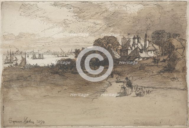 An Essex Farm, 1874. Creator: Francis Seymour Haden (British, 1818-1910).