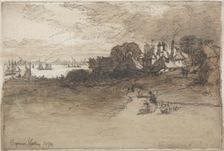 An Essex Farm, 1874. Creator: Francis Seymour Haden (British, 1818-1910)