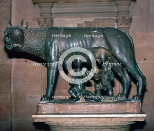 An Etruscan statue, The Capitoline Wolf. Artist: Unknown